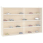 Vitrine de colecionador de madeira com portas 60x8,5x37cm