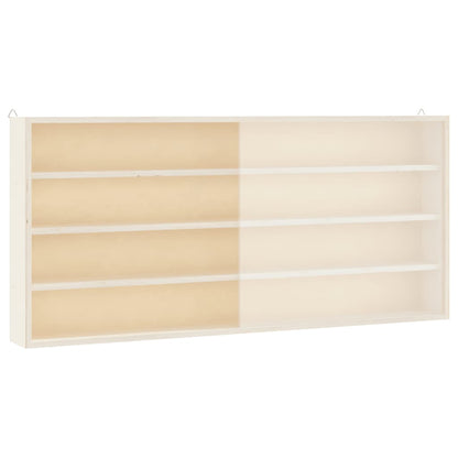 Vitrine de colecionador de madeira com portas 80x8,5x37cm