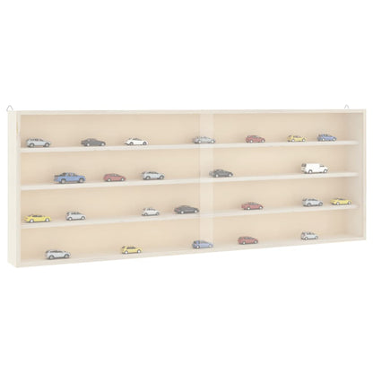 Vitrine de colecionador de madeira com portas 100x8,5x37 cm