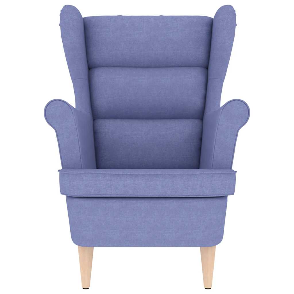 Cadeira com apoio de braços tecido azul ganga