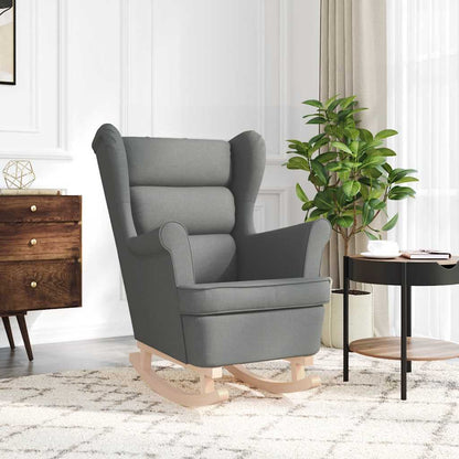 Cadeira de baloiço tecido cinzento-escuro