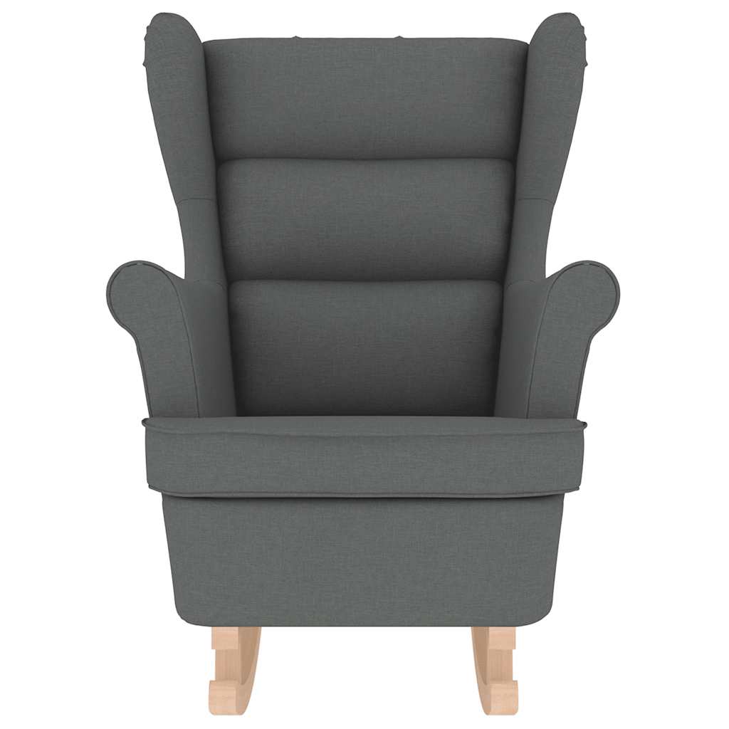 Cadeira de baloiço tecido cinzento-escuro