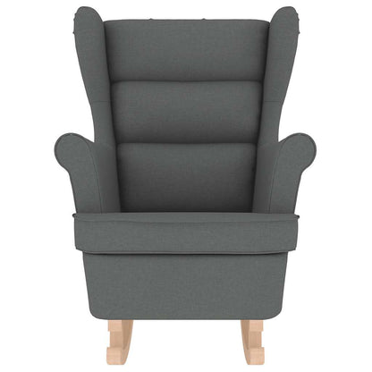 Cadeira de baloiço tecido cinzento-escuro