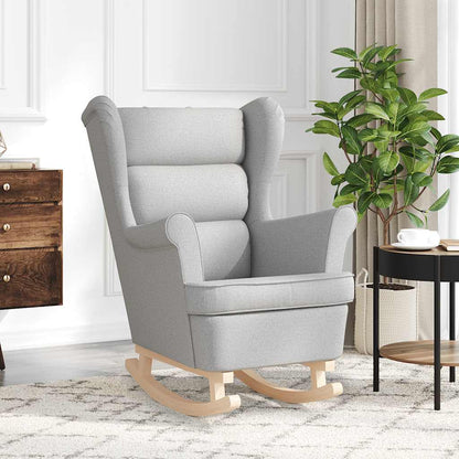 Cadeira de baloiço tecido cinzento-nublado