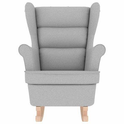 Cadeira de baloiço tecido cinzento-nublado