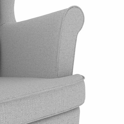 Cadeira de baloiço tecido cinzento-nublado