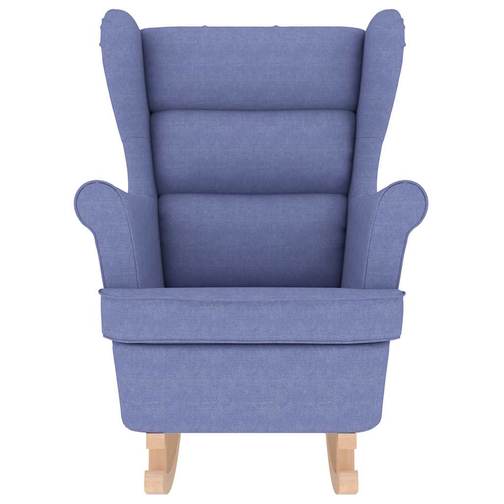 Cadeira de baloiço tecido azul ganga