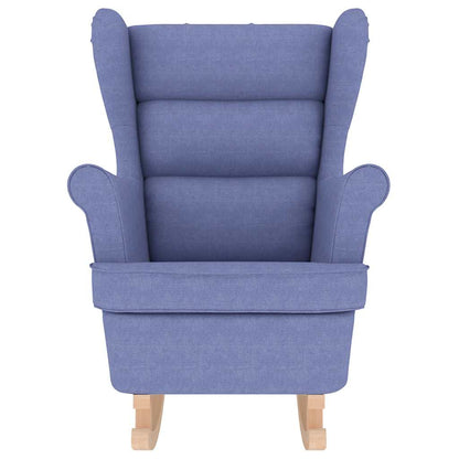 Cadeira de baloiço tecido azul ganga