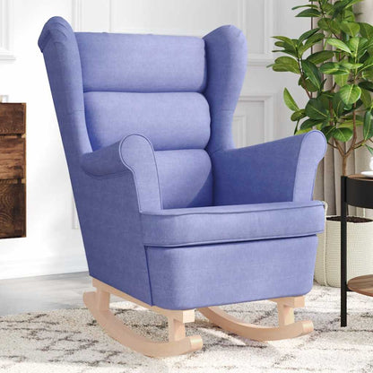 Cadeira de baloiço tecido azul ganga