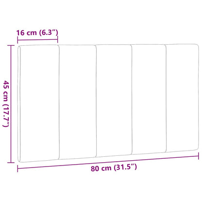 Almofadão de cabeceira Hanko 80 cm tecido cinzento-escuro