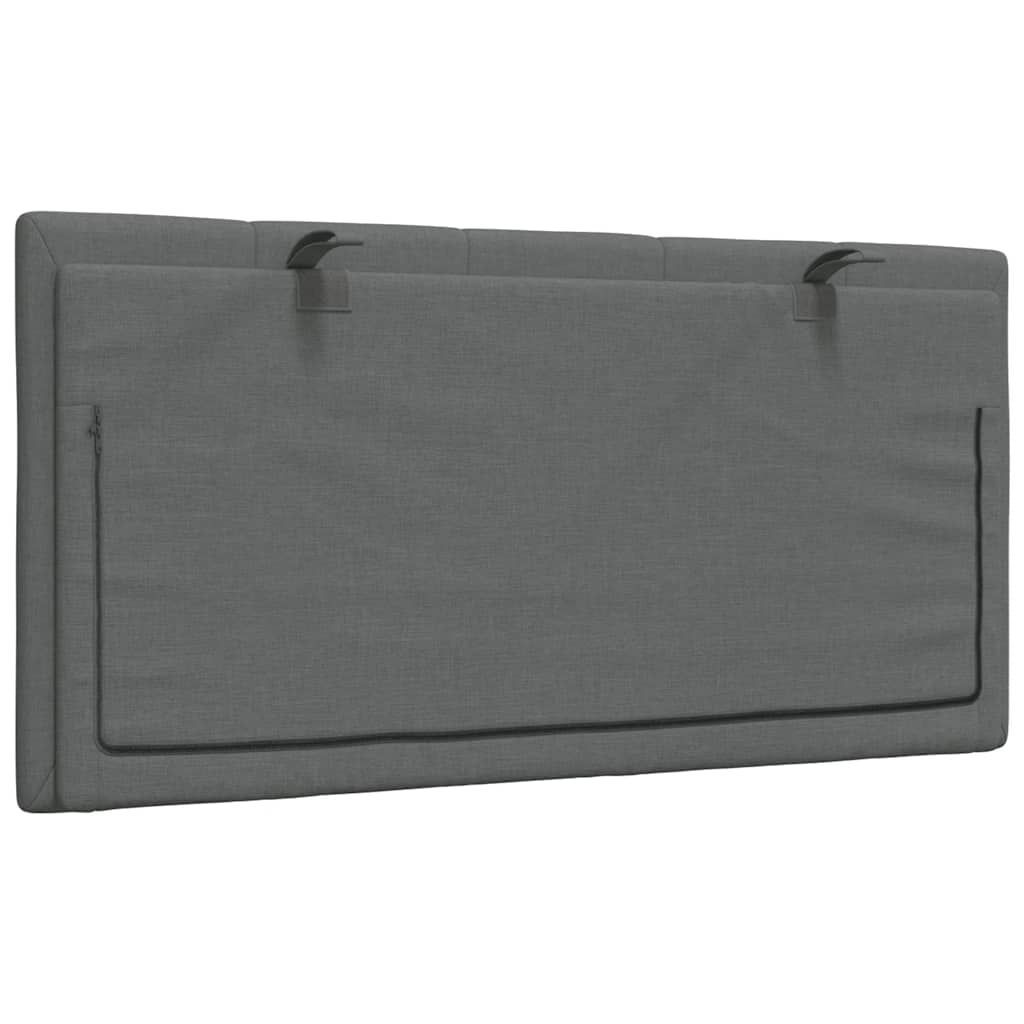 Almofadão de cabeceira Hanko 100 cm tecido cinzento-escuro
