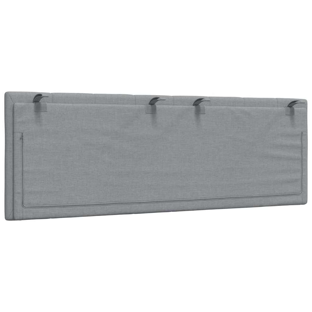 Almofadão de cabeceira Hanko 120 cm tecido cinzento-claro