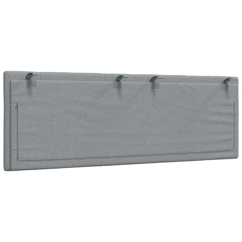Almofadão de cabeceira Hanko 140 cm tecido cinzento-claro