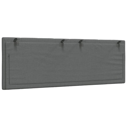 Almofadão de cabeceira Hanko 140 cm tecido cinzento-escuro