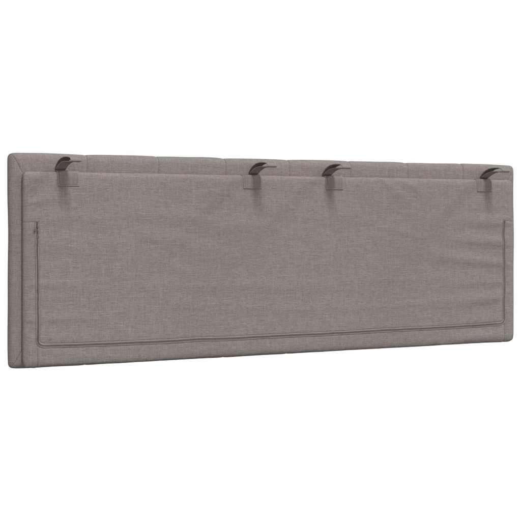 Almofadão de cabeceira Hanko 140 cm tecido cinzento-acastanhado