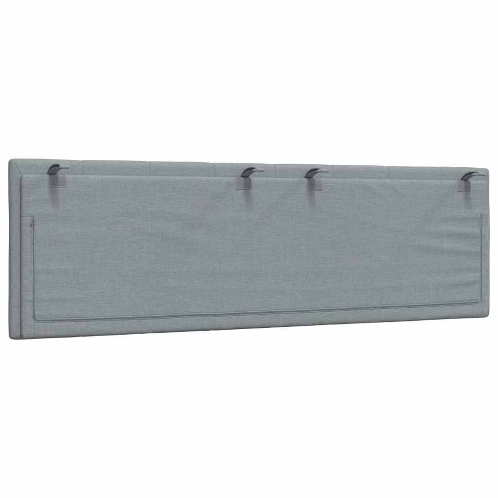 Almofadão de cabeceira Hanko 160 cm tecido cinzento-claro
