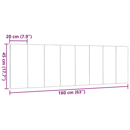 Almofadão de cabeceira Hanko 160 cm tecido cinzento-claro