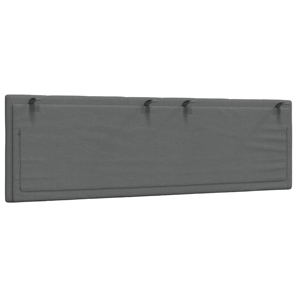 Almofadão de cabeceira Hanko 160 cm tecido cinzento-escuro