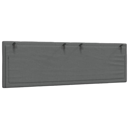 Almofadão de cabeceira Hanko 160 cm tecido cinzento-escuro