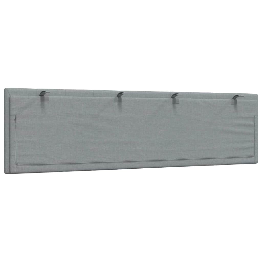 Almofadão de cabeceira Hanko 180 cm tecido cinzento-claro