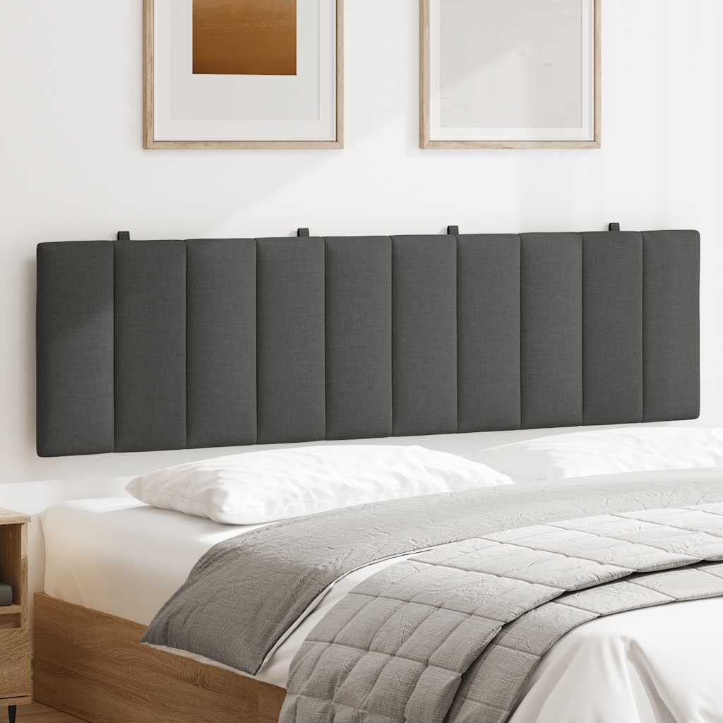 Almofadão de cabeceira Hanko 180 cm tecido cinzento-escuro