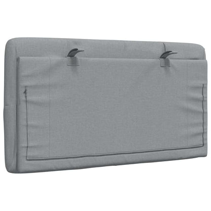 Almofadão de cabeceira 80 cm tecido cinzento-claro