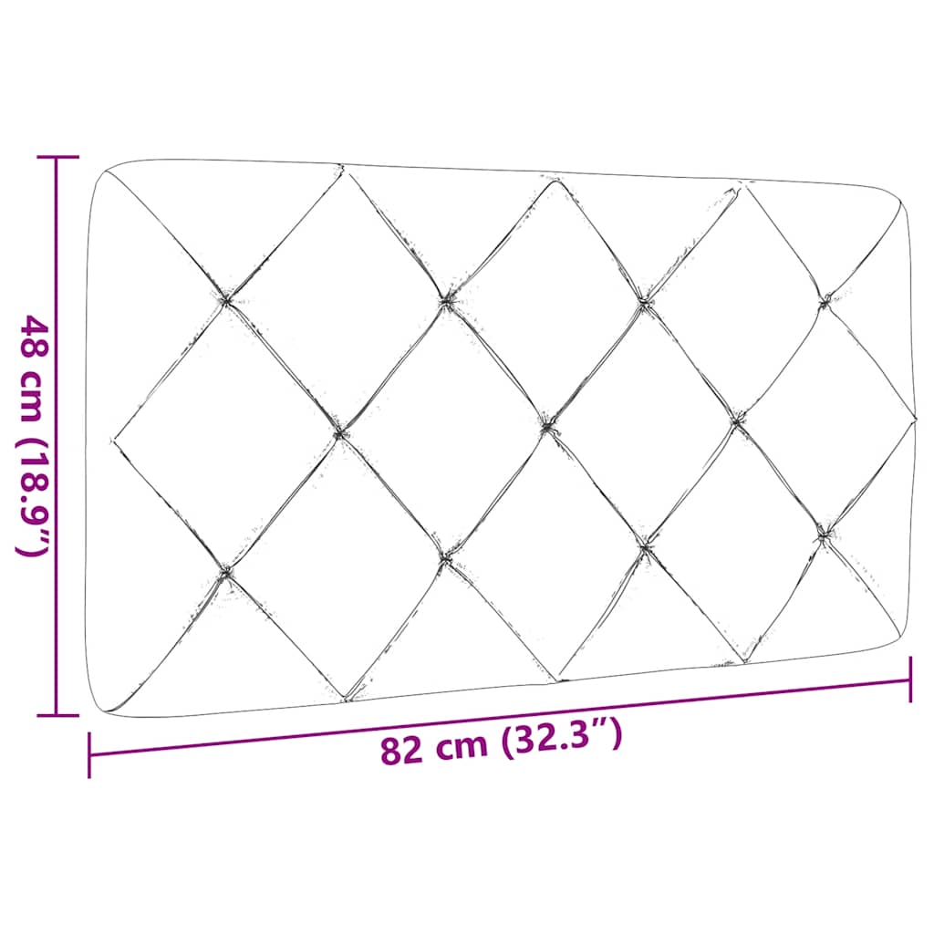 Almofadão de cabeceira 80 cm tecido cinzento-claro
