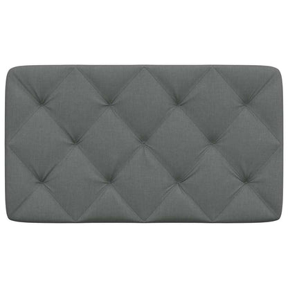 Almofadão de cabeceira 80 cm tecido cinzento-escuro