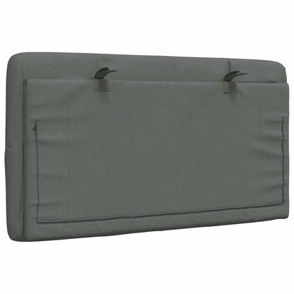 Almofadão de cabeceira 80 cm tecido cinzento-escuro