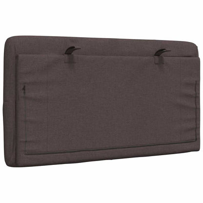 Almofadão de cabeceira 80 cm tecido castanho-escuro