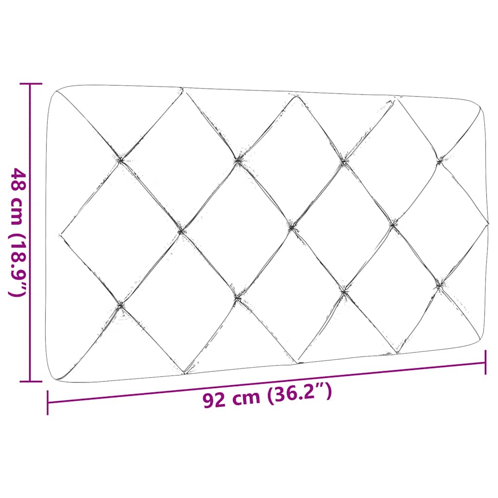 Almofadão de cabeceira 90 cm tecido preto