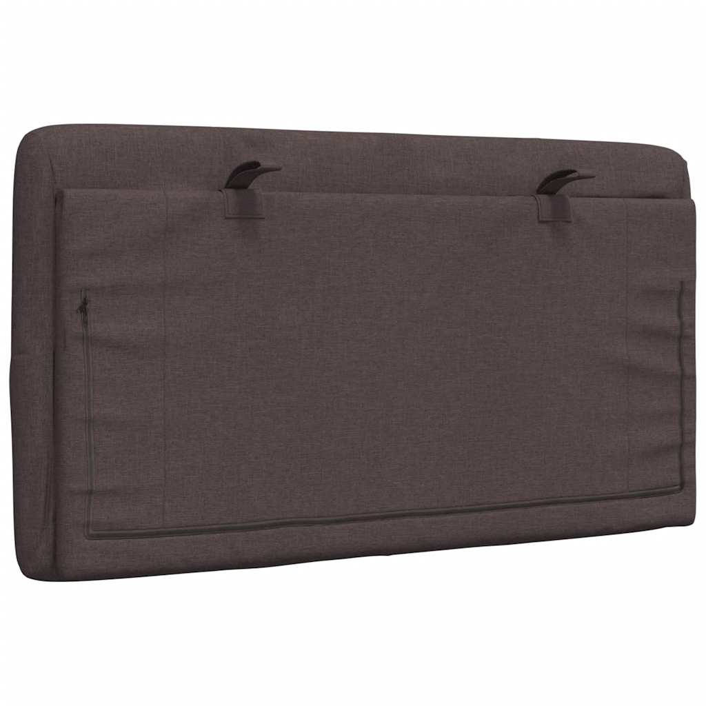 Almofadão de cabeceira 90 cm tecido castanho-escuro