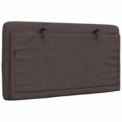 Almofadão de cabeceira 90 cm tecido castanho-escuro