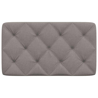 Almofadão de cabeceira 90 cm tecido cinzento-acastanhado