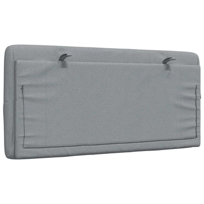 Almofadão de cabeceira 100 cm tecido cinzento-claro