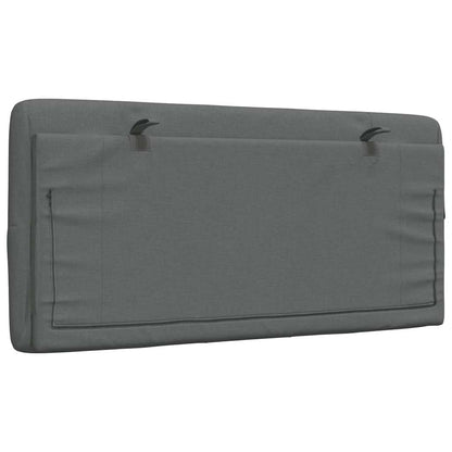 Almofadão de cabeceira 100 cm tecido cinzento-escuro
