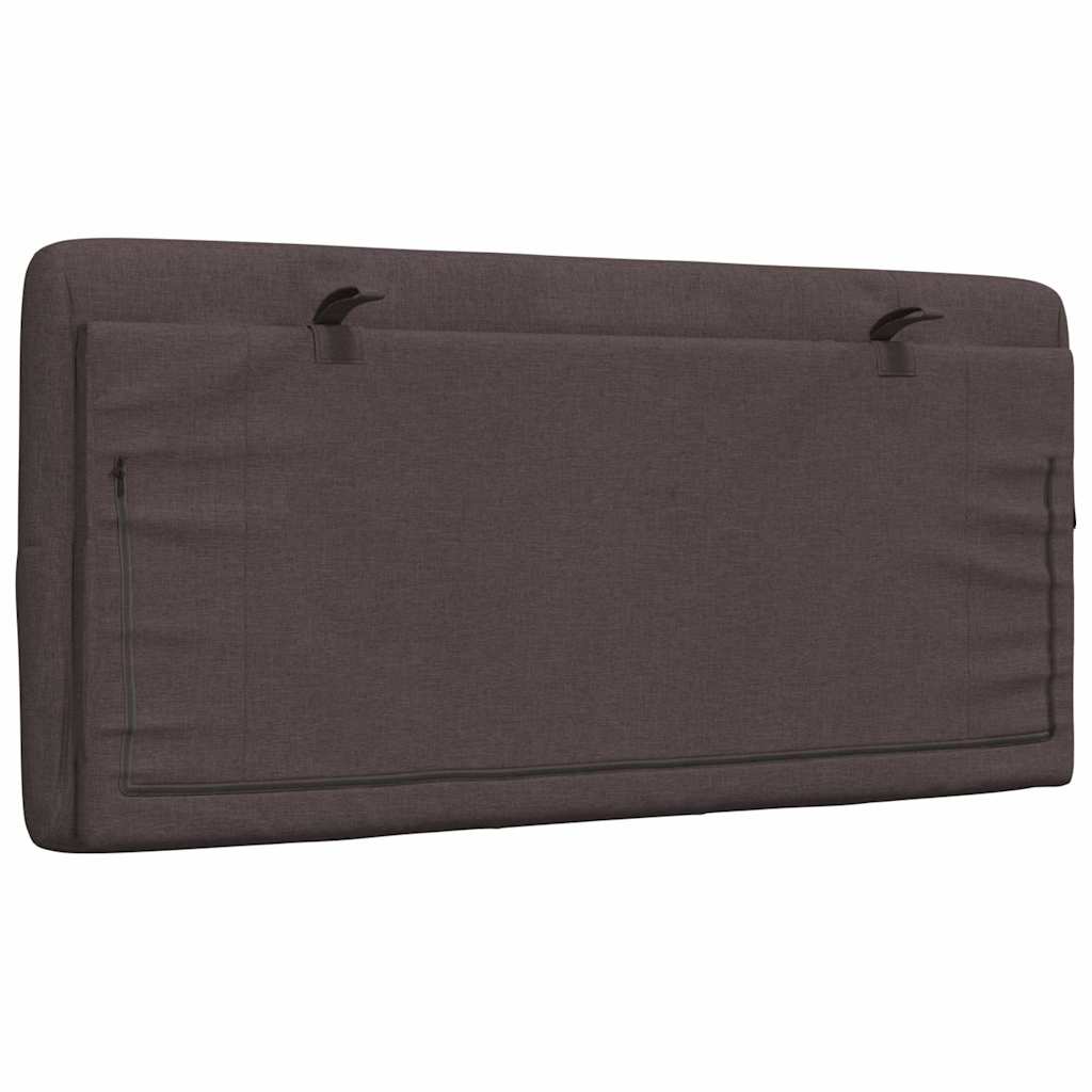 Almofadão de cabeceira 100 cm tecido castanho-escuro