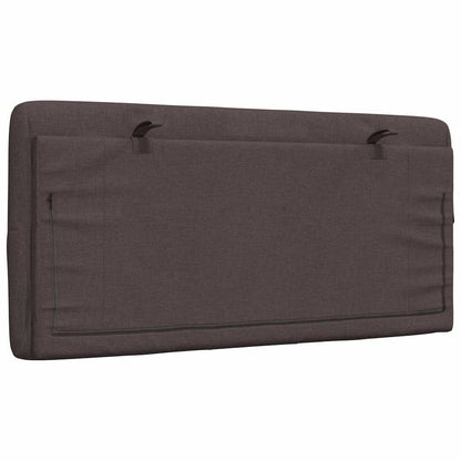 Almofadão de cabeceira 100 cm tecido castanho-escuro