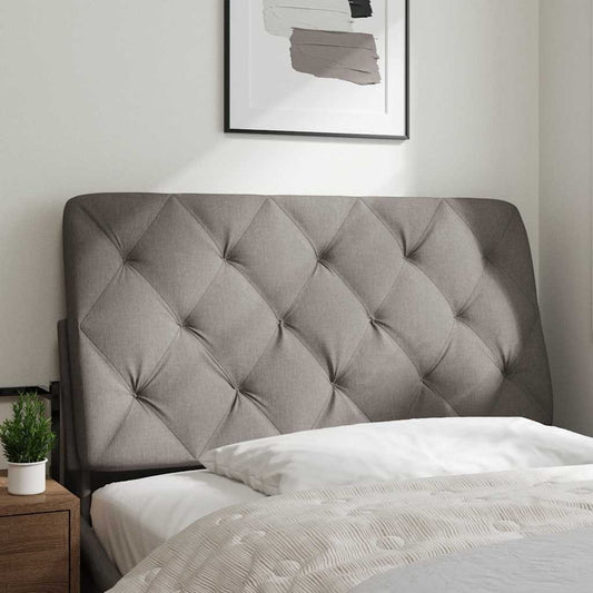 Almofadão de cabeceira 100 cm tecido cinzento-acastanhado