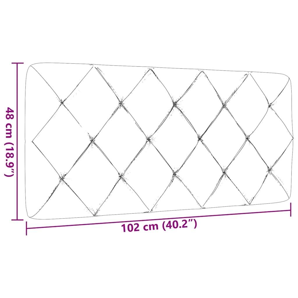 Almofadão de cabeceira 100 cm tecido cinzento-acastanhado