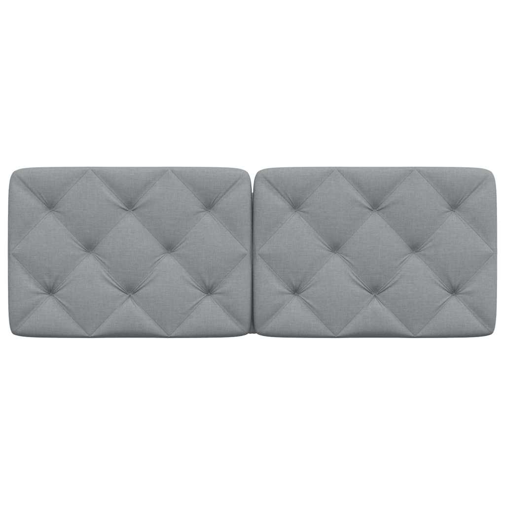 Almofadão de cabeceira 120 cm tecido cinzento-claro