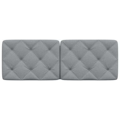 Almofadão de cabeceira 120 cm tecido cinzento-claro