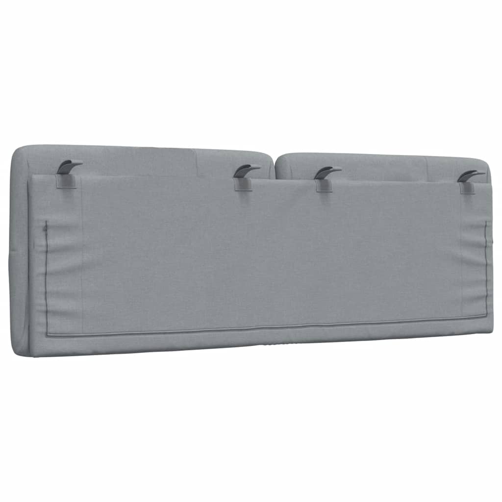 Almofadão de cabeceira 120 cm tecido cinzento-claro