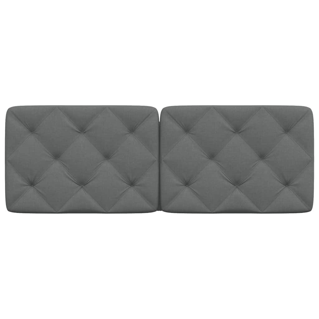Almofadão de cabeceira 120 cm tecido cinzento-escuro