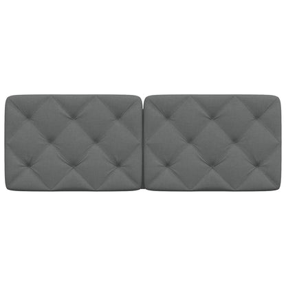 Almofadão de cabeceira 120 cm tecido cinzento-escuro