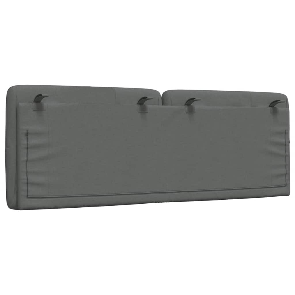 Almofadão de cabeceira 120 cm tecido cinzento-escuro