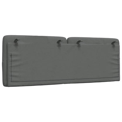 Almofadão de cabeceira 120 cm tecido cinzento-escuro
