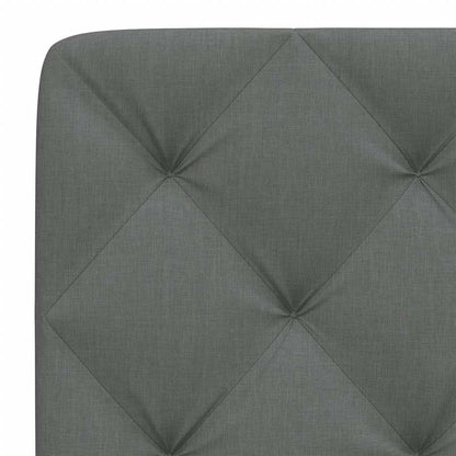 Almofadão de cabeceira 120 cm tecido cinzento-escuro