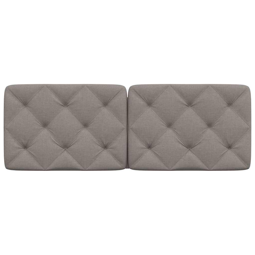 Almofadão de cabeceira 120 cm tecido cinzento-acastanhado