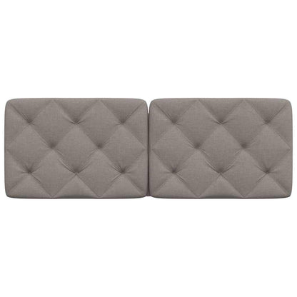 Almofadão de cabeceira 120 cm tecido cinzento-acastanhado
